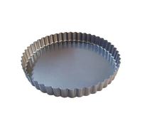 De Buyer - Moule à tarte rond Canelée en acier antiadhésif - Diamètre 24 cm -, Noir