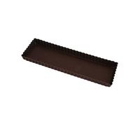 Moule à Tarte cannelé rectangulaire Anti-Adhérent Fond Fixe GOBEL L350