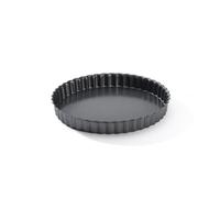 De Buyer – Moule à tarte cannelé rond à fond amovible – Acier antiadhésif – Diamètre 20 cm – Noir