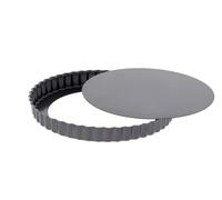 Moule à tarte cannelée droite démontable en acier antiadhésif ø 32 cm