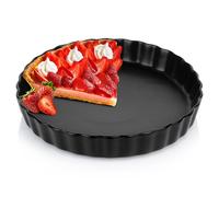 Moule à tarte céramique noir 24.5 cm moule quiche gâteau cuisson four