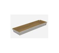 De Buyer - Moule rectangulaire à fond rectangulaire à fond amovible (2 feuilles de cuisson inclues) - 35 x 10,5 cm -, Gris,brun