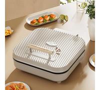 Moule à Tarte Électrique Moule à Tarte Électrique Multifonctionnel 1200 W Haute Puissance Peut être Chauffé des Deux Côtés Ouverture et Fermeture Libre à 180 ° Plaque de Cuisson Facile à Nettoyer