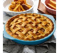 Moule à tarte en céramique - 20 cm - Rond - Avec poignées - Idéal pour les gâteaux, quiches, tartes à quiche - Revêtement antiadhésif - Sans plomb - Passe au lave-vaisselle - Passe au micro-ondes