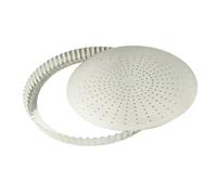 Moule À Tarte Etlette Flûte En Acier Etain Perforé Gobel Fond Amovible 20cm Pro