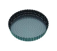 Moule à tarte - FORTUNAT - 23 cm - Acier antiadhésif - Perforé - Bords cannelés