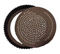 Tourtière Cannelée Perforée - Antiadhérente - Fond Mobile - Ø300 Mm H28 Mm