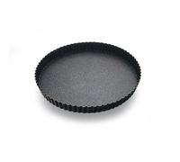 Gobel 226350 Moule à Tarte Rond Cannelé Anti-Adhérent Fond Fixe 32 cm, Marron