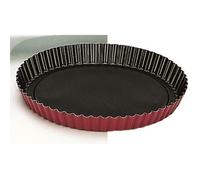 Moule à tarte - IBILI - 28 cm - Aluminium anti-adhérent - Rouge mouchété noir - Lave-vaisselle compatible