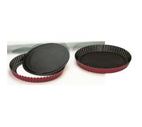 Moule à tarte - IBILI - fond amovible - anti-adhérent - 28 cm - rouge moucheté