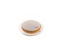 Silikomart – Kit tarte MERINGUÉ – Anneau microperforé Tplus+ (métal) et moule silicone Ø230–250 mm