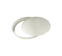 Gobel – Moule à tarte rond cannelé 20 cm – fond mobile perforé – métal argenté