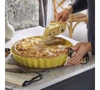 Moule à Tarte Tourtière haute Emile HENRY Jaune Provence D32 cm