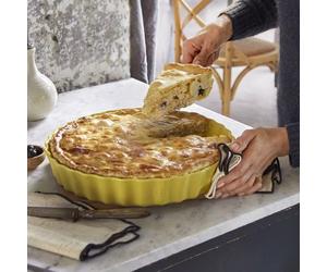 Moule à Tarte Tourtière haute Emile HENRY Jaune Provence D32 cm SC