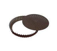Tourtière Cannelée Perforée - Antiadhérente - Fond Mobile - Ø240 Mm H28 Mm