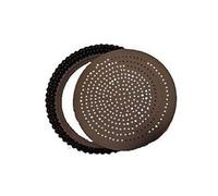 Tourtière Cannelée Perforée - Antiadhérente - Fond Mobile - Ø300 Mm H28 Mm