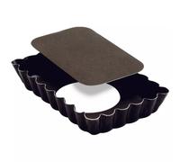 Moule à Tartelette cannelé Rectangulaire Anti-Adhérent Fond Amovible GOBEL D120 x 75