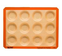 Silpat Moule 12 Tartelettes - Patisserie, Tarte, Quiche, Dessert - Cuisson Maîtrisée, Démoulage Facile - Moule Silicone Antiadhésif - Résistant, Réutilisable - Qualité Professionnelle, Polyvalent