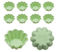 Moule à Tartelettes - Moule à Tartelettes Moules à Tartelettes En Silicone Moules à Tartelettes Set De Moules à PâTisserie Pour Mini GâTeaux Tartelettes Et Mini Quiches Petits Gâteaux 10 Pcs (Vert)…