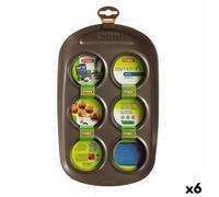 Moule À Tartelettes Pyrex Asimetria Noir 29 X 18 X 5 Cm (6 Unités)