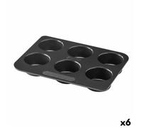 Moule À Tartelettes Pyrex Magic Noir 24 X 18 X 3 Cm (6 Unités)