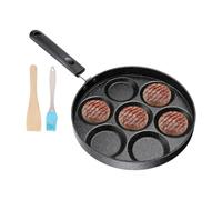 Moule à œufs au plat 7 tasses Mini pancake Maker Moule avec brosse spatule | Poêle à œufs antiadhésive pour cuisine, omelette, crêpes, petit déjeuner, cuisine