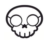 Moule à œufs au plat en forme de crâne d'horreur d'Halloween, moules amusants pour omelette de petit-déjeuner, moule de cuisson squelette en silicone, support pour œufs de crêpes, accessoire de