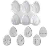 Moule à œufs de Pâques en silicone pour décorations de Pâques | Moule de fabrication en résine époxy sur le thème du lapin Moulures de moules de Pâques avec libération facile, fabuleux