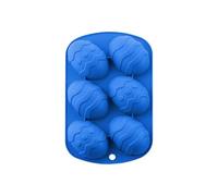 Moule à œufs en forme de silicone, 6-Cavity Non-stick Wax Melts Mould - 3D Egg Mold Silicone - For DIY Candy Gummy Cake Jelly Baking8.6 X 5.1 X 2. Inches / 22 13 2,5 Cm Effortless Release