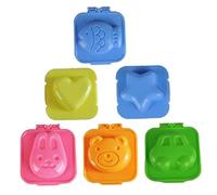 Moule à œufs en plastique, 6pcs 3D Cartoon Sushi Rice Shaper Bento Accessoires, couleur aléatoire