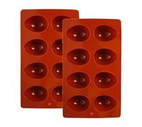 Moule à œufs en sandwich | 8-Cavity Silicone Egg Molds for Easter - Gummy Oven Safe Ice Mould 2 Piece for Cake Decorating Candy Jelly Mousse Muffin Easter Chocolate