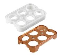 Moule à œufs en silicone, 6-Cavity Breakfast Tool, 6,18 x 4,21 x 1,06 Inches Mold with Easy Release, Cooking Accessory with Flexible Silicone, Kitchen Gadget Fun Design, Egg Molding Tray for Home