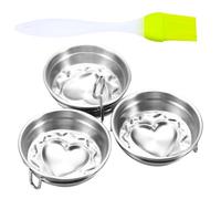 Moule à œufs - Lot de 3 poêles à braconner, support de cuisson à la vapeur antiadhésif, conception de cuisinière multi-usage, nettoyage sans tracas, batterie de cuisine haute performance, outil de pet