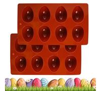 Moule à œufs pour petits déjeuners | Moule en silicone 8 formes pour Pâques - 2 pièces passent au four pour les muffins au Décoration de gâteau Chocolat de Pâques