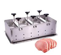 Moule à viande en acier inoxydable, dispositif de pressurisation à double vis, machine à hamburger pour hamburgers, curseurs, barbecue, grill, 2 kg