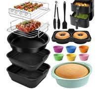 Moule Accessoires Airfryer pour COSORI Turbo Tower Pro 10,8L, Réutilisable Airfryer Accessoires Plat Silicone Panier, Moule Silicone Air Fryer pour Cosori DC111,DC112 & DC113S (6,5L&4,3L).