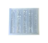 Moule adhésif confortable en forme de nœud pour ongles personnalisés, structure facile à prendre en main, réutilisable, modèle de nail art, moule en silicone