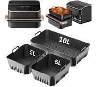 Moule Air Fryer Pour Cosori Air Fryer 10L Twinfry,Lot De 3 Moule Air Fryer Accessoires Pour Air Fryer Cosori 10L,Plat Airfryer Acc