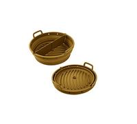 Point-Virgule Moule pour airfryer pliable en silicone 20x20x9 cm Marron