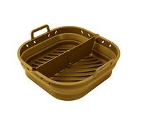 Moule airfryer pliable en silicone Point Virgule 20x20x9cm Marron