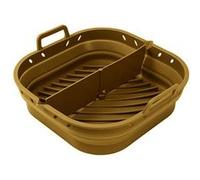 Point-Virgule – Moule carré pliable pour airfryer en silicone platine – Cumin