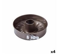 Moule Amovible Pyrex Asimetria Bague Noir Métal 4 Unités Ø 26 Cm