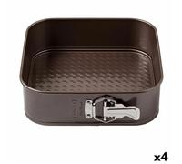 Moule Amovible Pyrex Asimetria Carré Noir Métal (4 Unités)