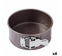 Moule Amovible Pyrex Asimetria Rond Noir Métal Ø 14 Cm (6 Unités)