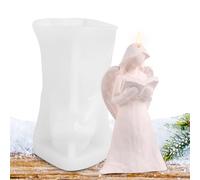 Moule ange 3D - Moule en résine pour bougies, moule décoratif en silicone | Outil de fabrication d'ornement flexible pour gelée, gâteau, bonbons, savon, plâtre, argile au chocolat, artisanat
