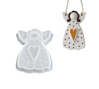 Moule Ange - Silicone | Moule En Silicone Wings Girl | Pendentif Ange En Plâtre De Noël | Outil Artisanal Pour Fabriquer De La Résine, De L'argile, Du Savon, Du Chocolat Et Des Décorations DIY En Form