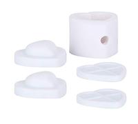 Moule artisanal en forme de cœur, outils de modélisation d'artisanat du cuir, fournitures faites à la main pour enfants, matière plastique, taille 4.6x3.4cm