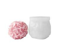 Moule artisanal en forme de sphère de silicone pour projets de décoration d ' intérieur, moulage de cire, résine, savon et plâtre, bougie florale, sphère de cire en silicone, moulage décoratif, de