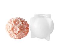 Moule artisanal en forme de sphère de silicone pour projets de décoration d ' intérieur, moulage de cire, résine, savon et plâtre, bougie florale, sphère de cire en silicone, moulage décoratif, de