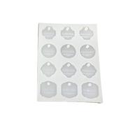 Moule artisanal en silicone à 12 cavités pour pendentif, Polygon | Texture en silicone pour les projets de pendentifs avec nom anglais, adaptée à la décoration de la maison et à